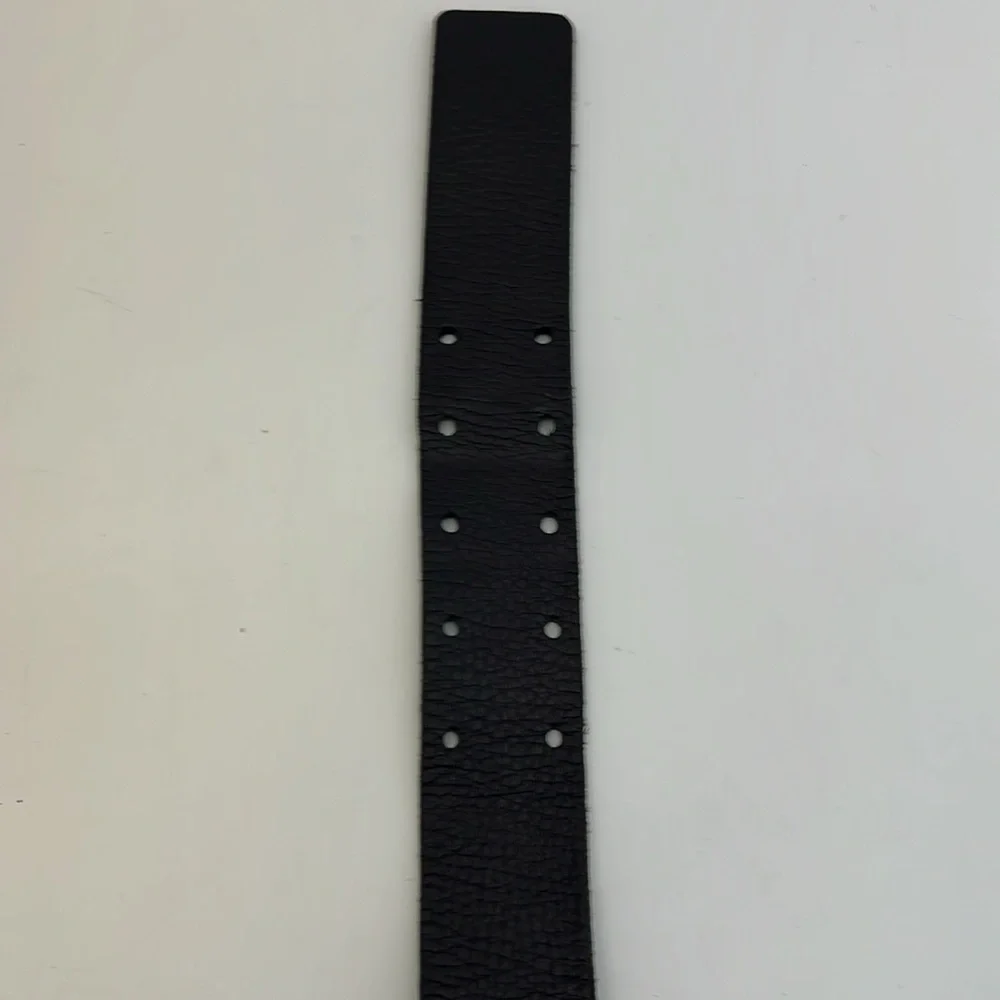 Fossil Black Leather Belt with Silver Toned Double Prong Buckle- Men’s size 36